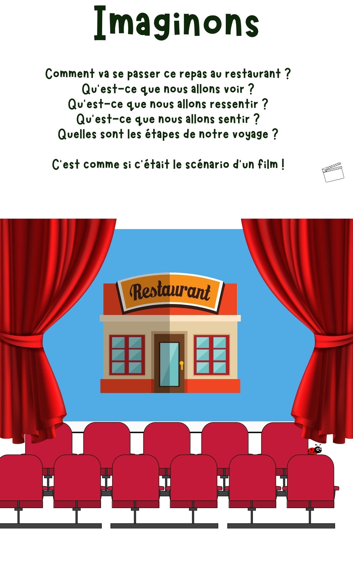 Le livret d'activités au restaurant
