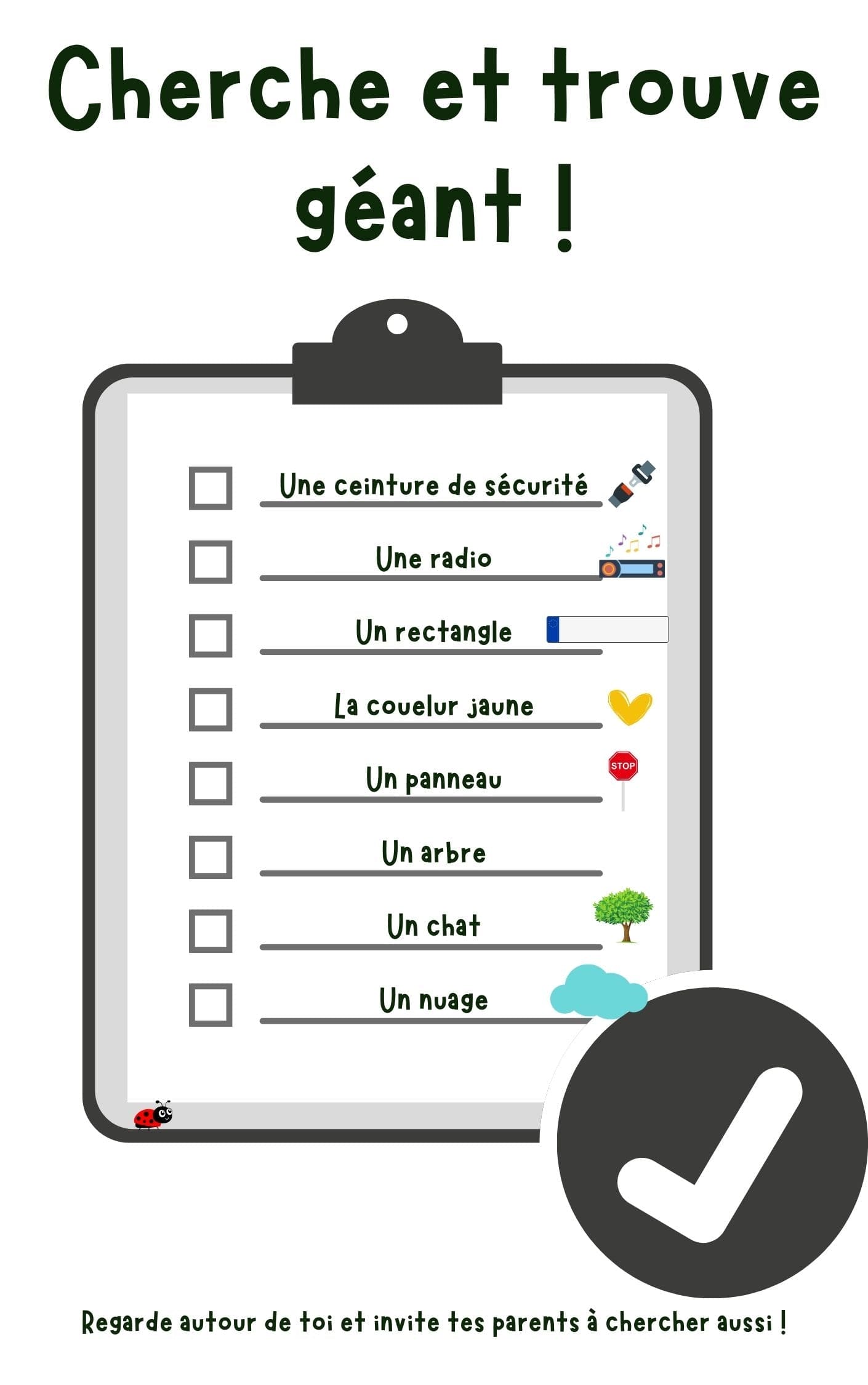 Le livret d'activités en voiture