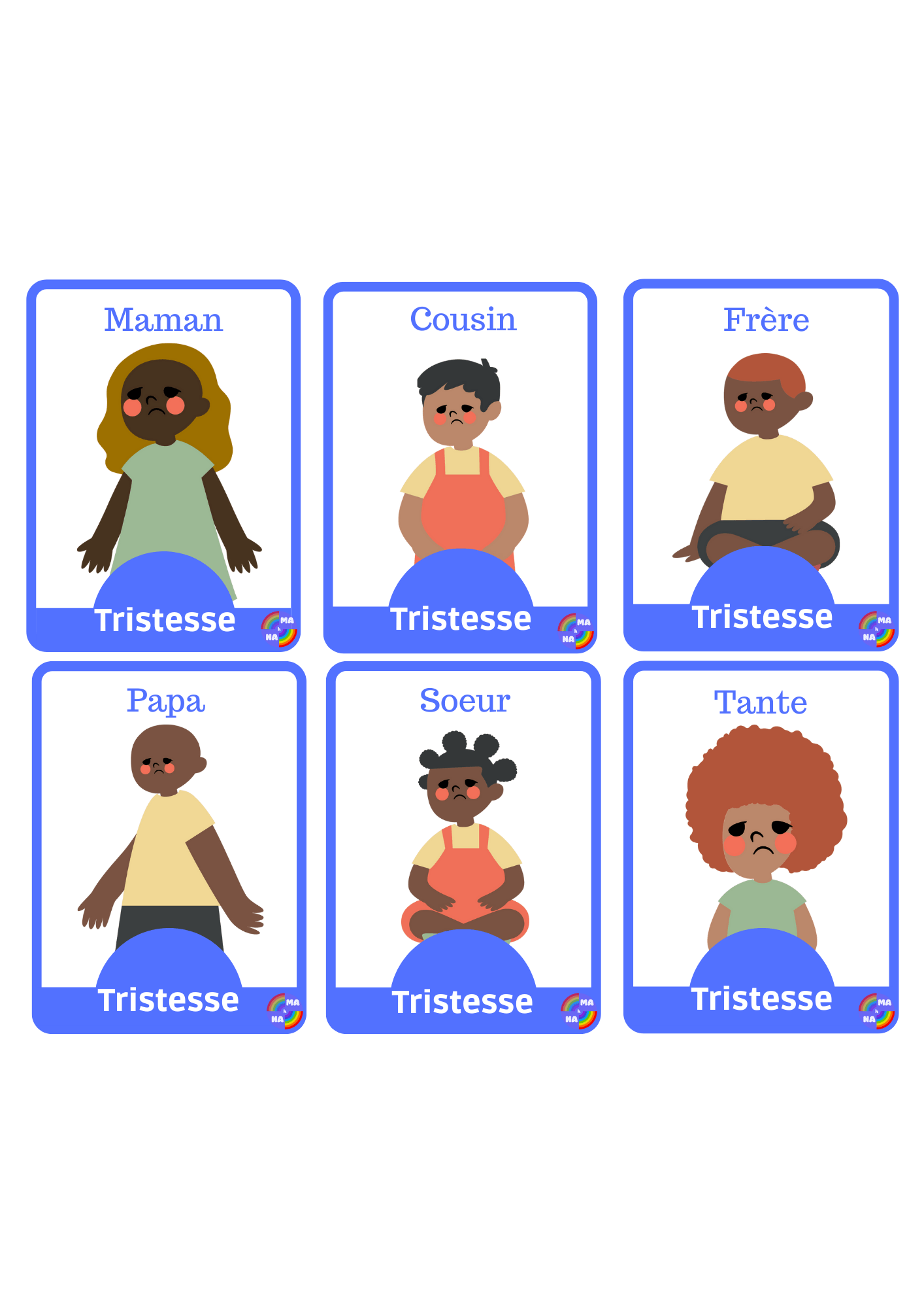 Le jeu des 7 familles d'émotions