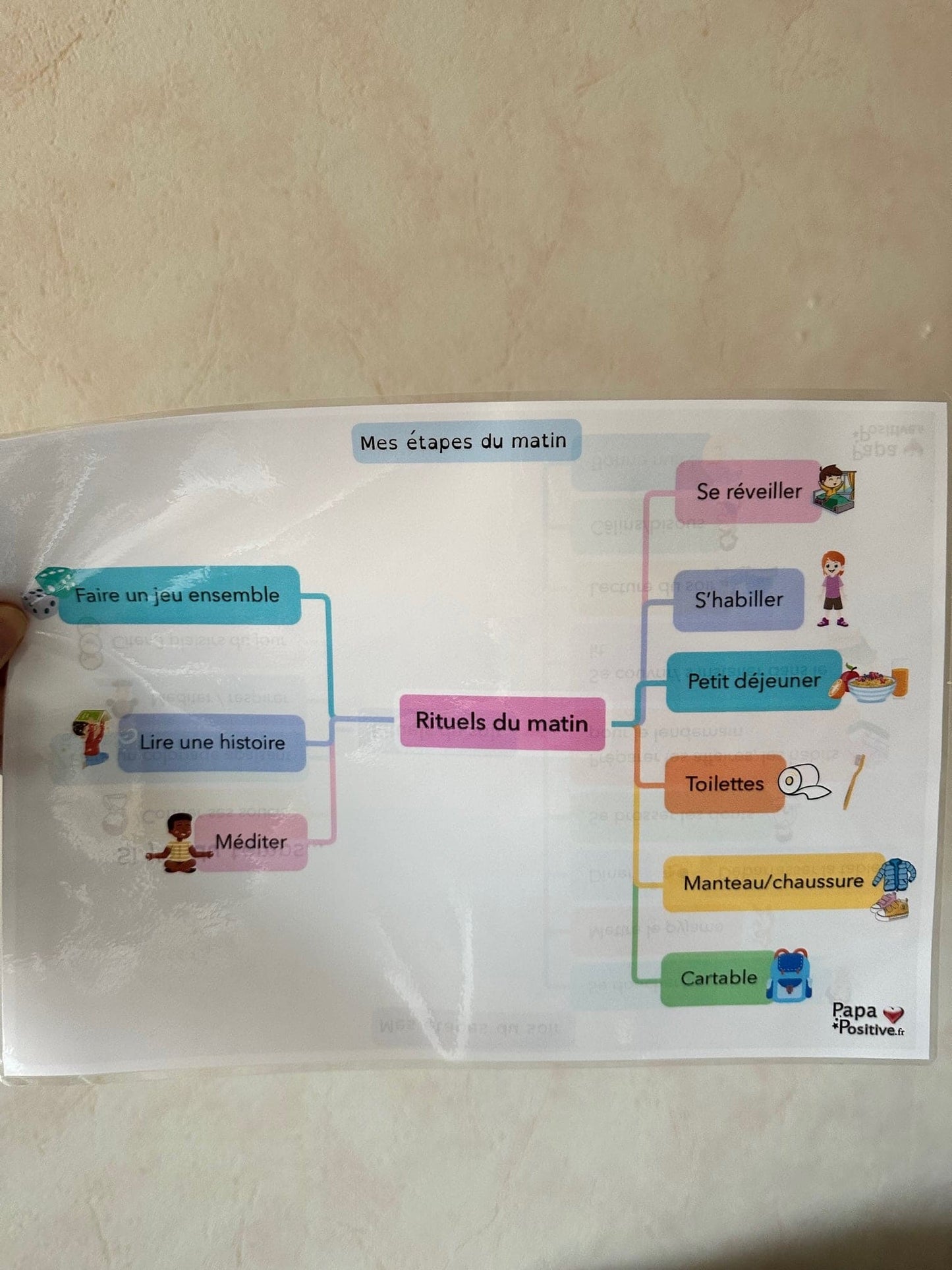 Les étapes du rituel du matin et du soir (format plastifié)