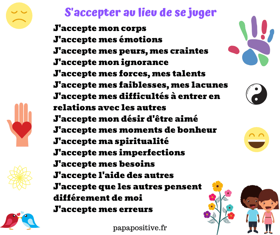 15 affirmations pour s'accepter