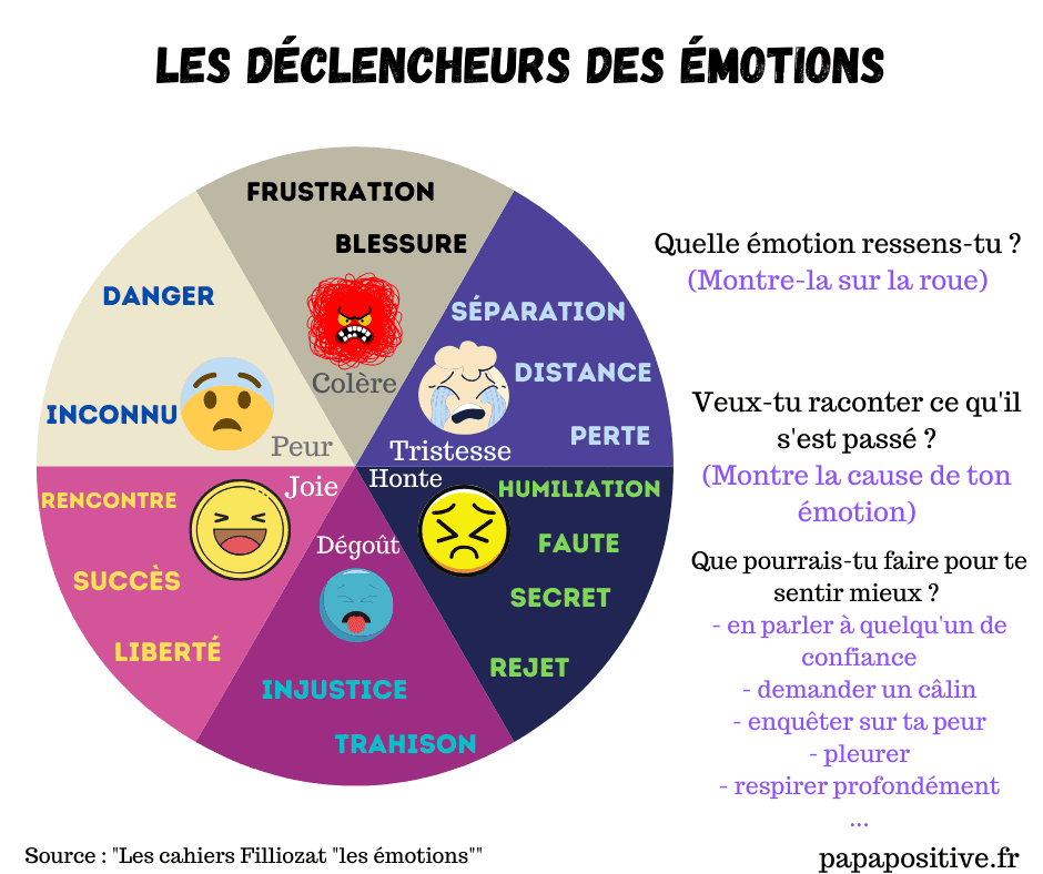 La roue du déclencheur des émotions