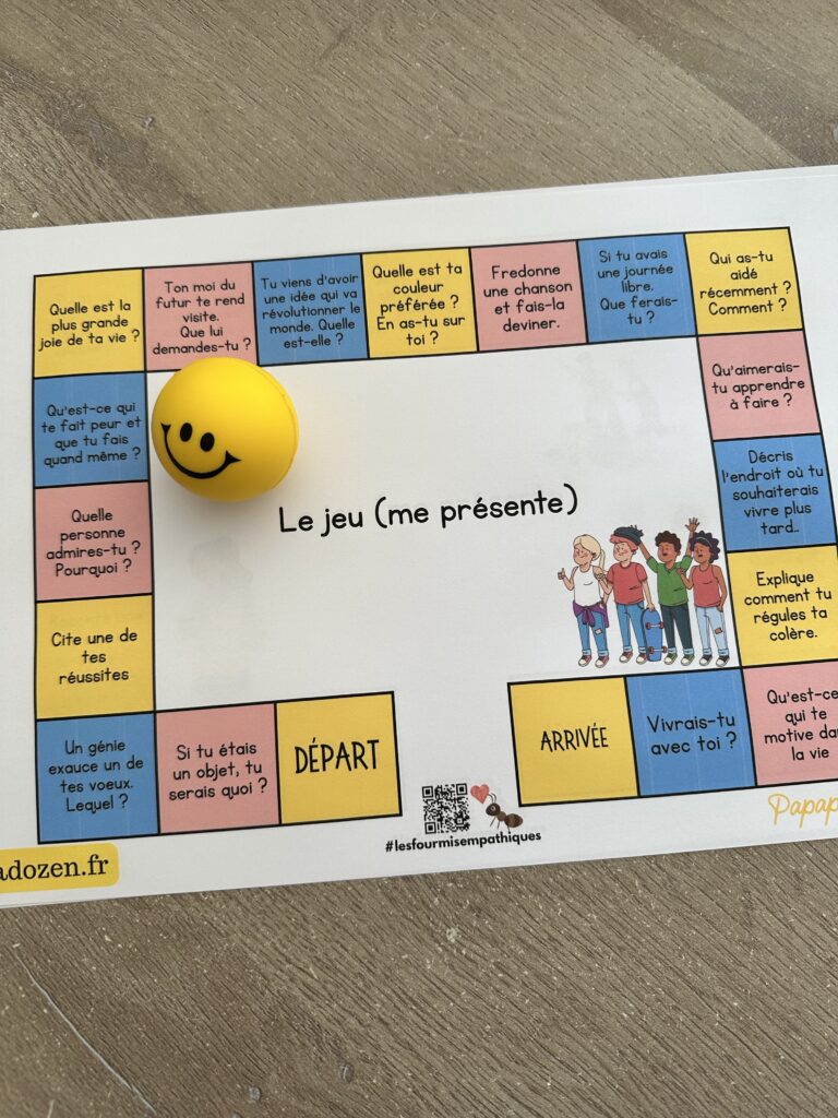 Le jeu (me présente) — 2 plateaux à imprimer pour ados