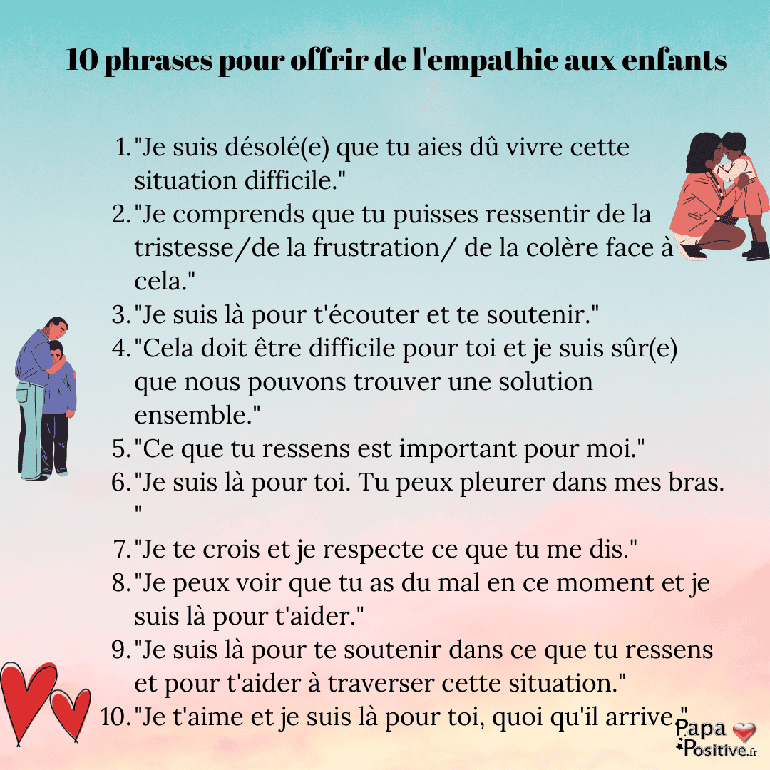 10 phrases pour offrir de l'empathie aux enfants