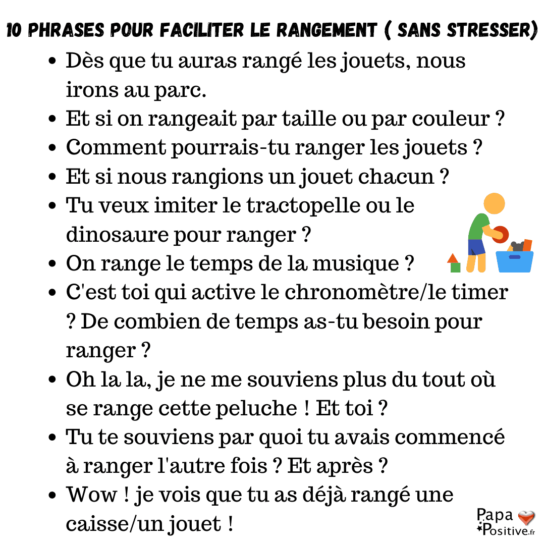 10 phrases pour faciliter le rangement