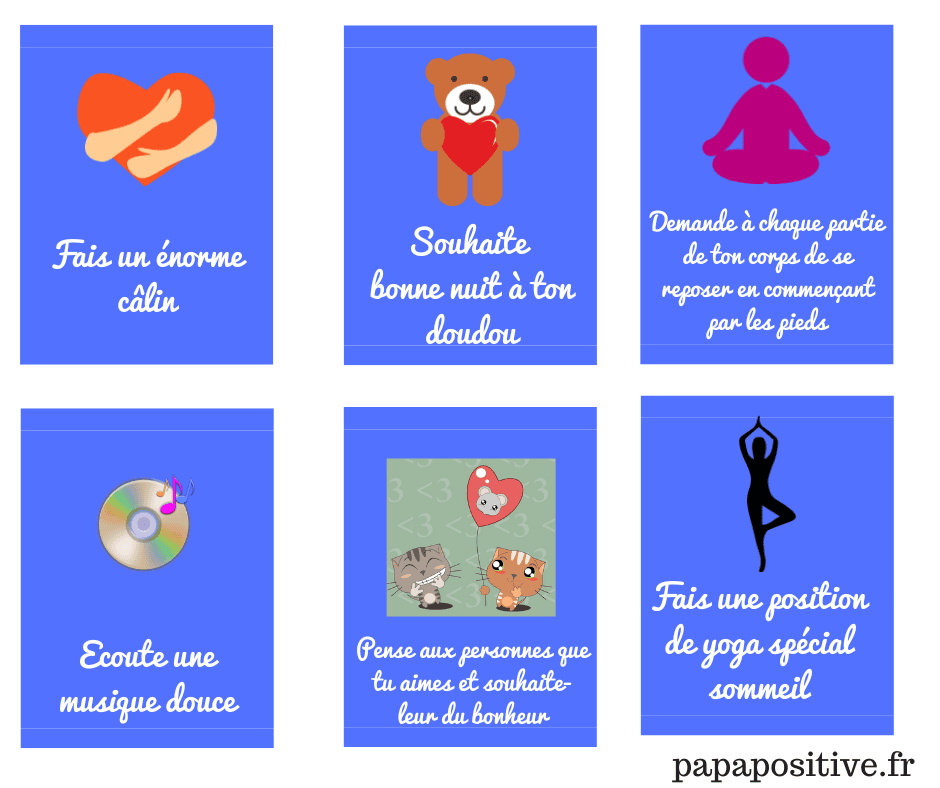 18 cartes pour faciliter le sommeil des enfants