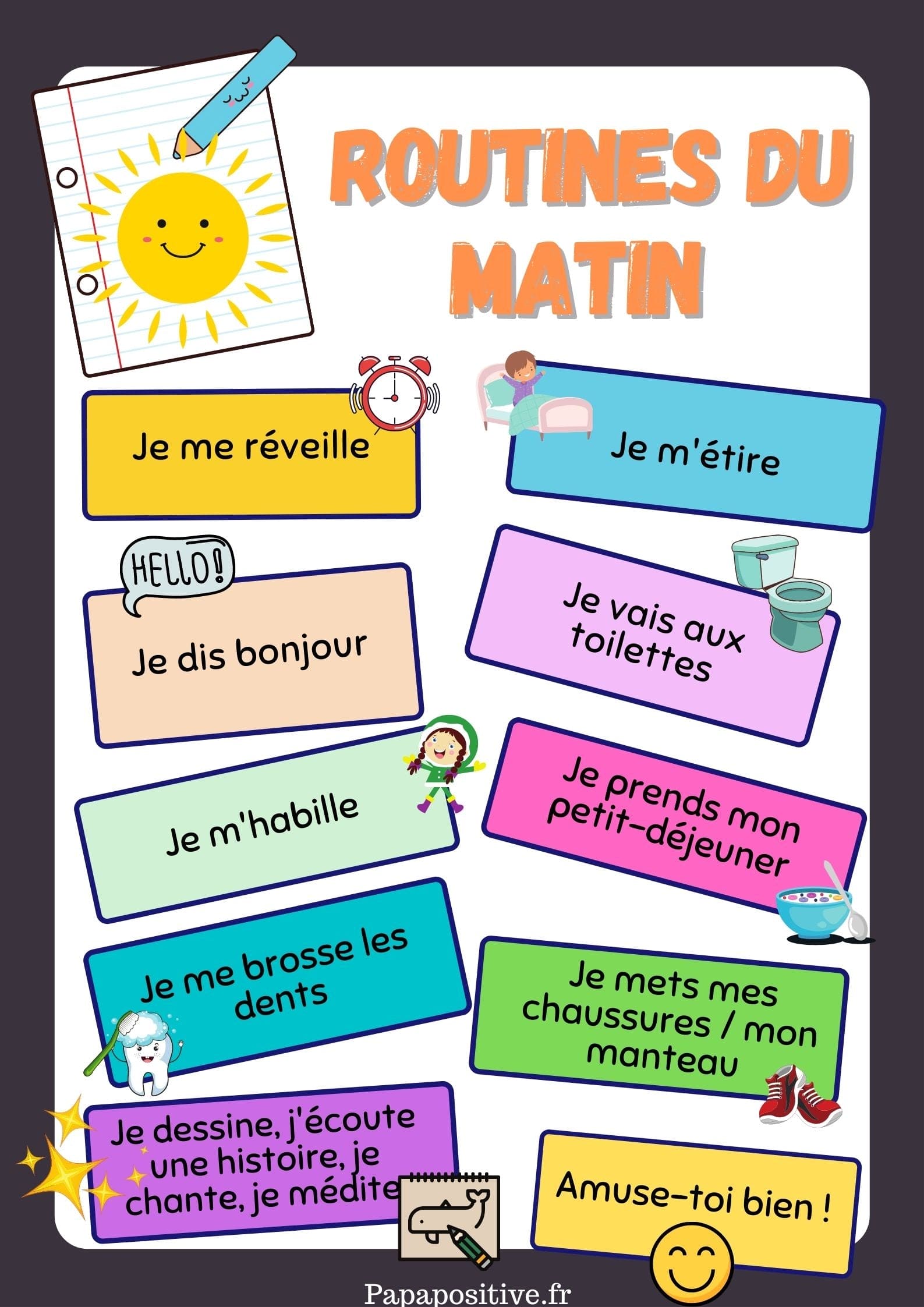 Le Tableau Des Routines Du Matin Et Du Soir Papapositive le-tableau-des-routines-du-matin-et-du-soir-papapositive