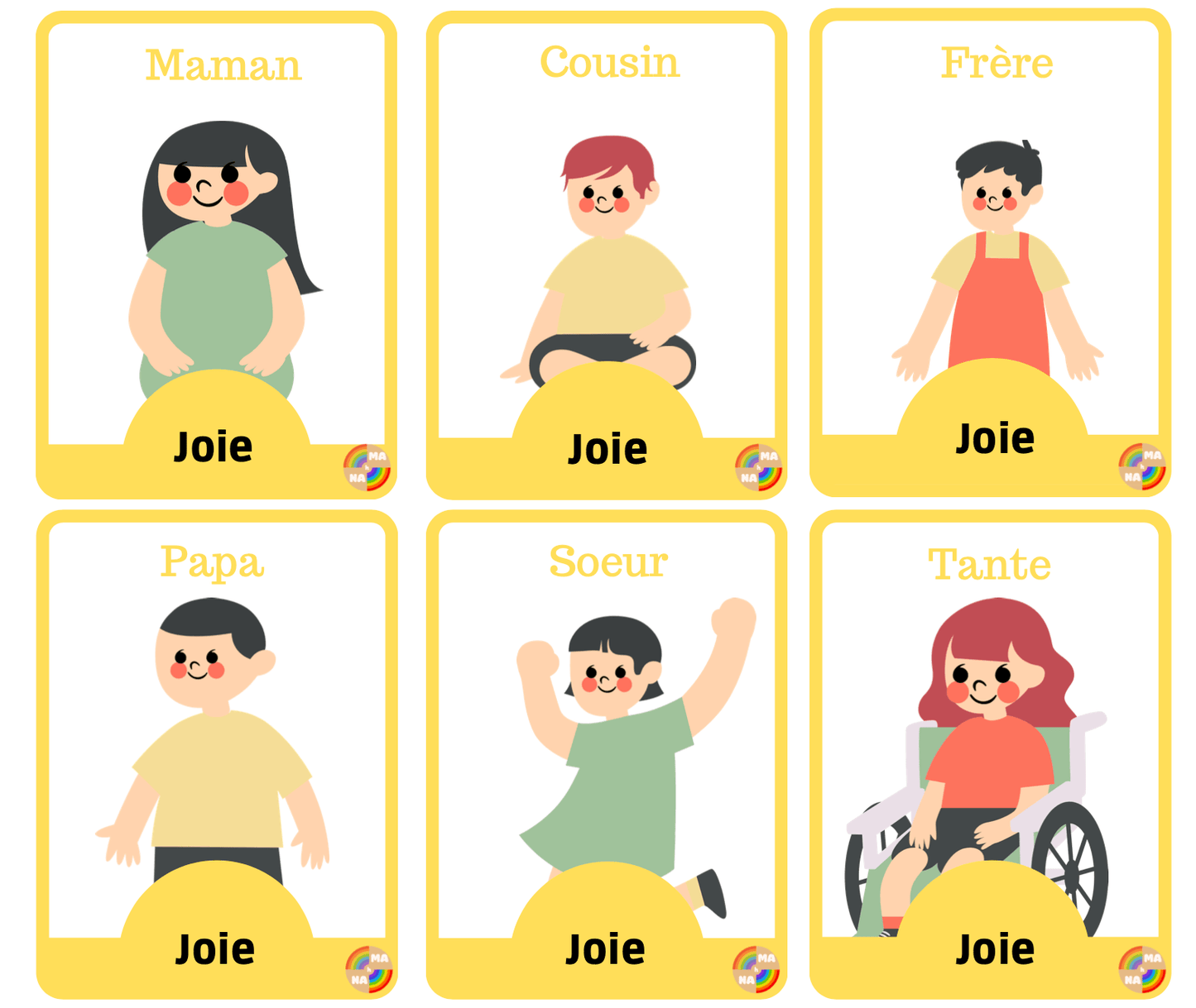 Le jeu des 7 familles d'émotions