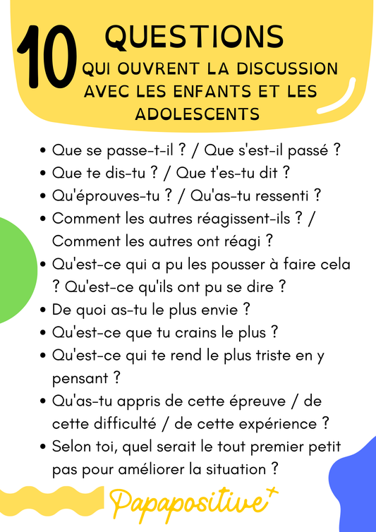 10 questions ouvertes pour créer un dialogue avec les enfants et les adolescents