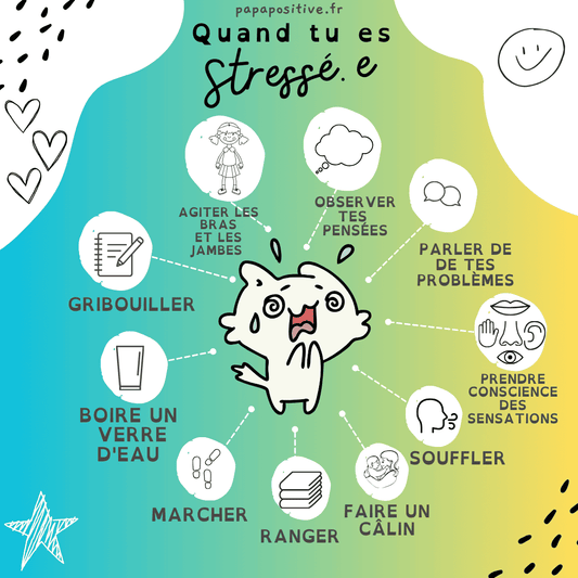 Affiche "quand tu es stressé.e"