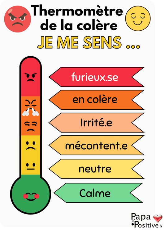 Thermomètre de la colère + stratégies de régulation