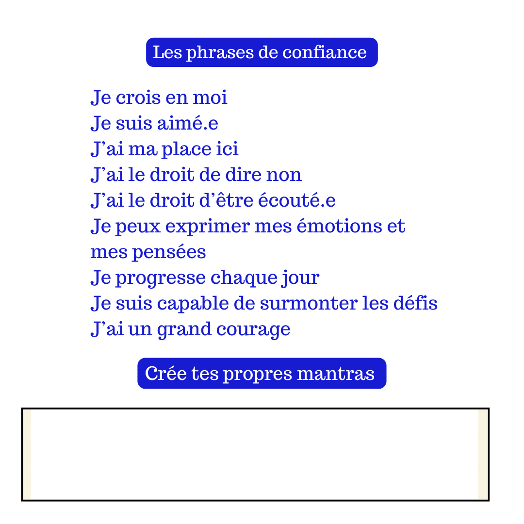 La méditation de la confiance en soi