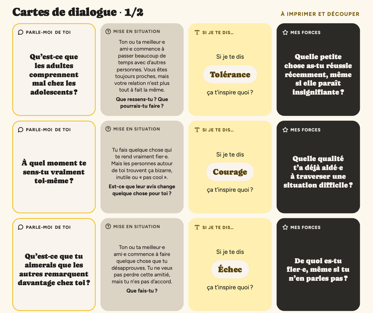 La roue des valeurs – Kit parent-ado (12-18 ans) à télécharger