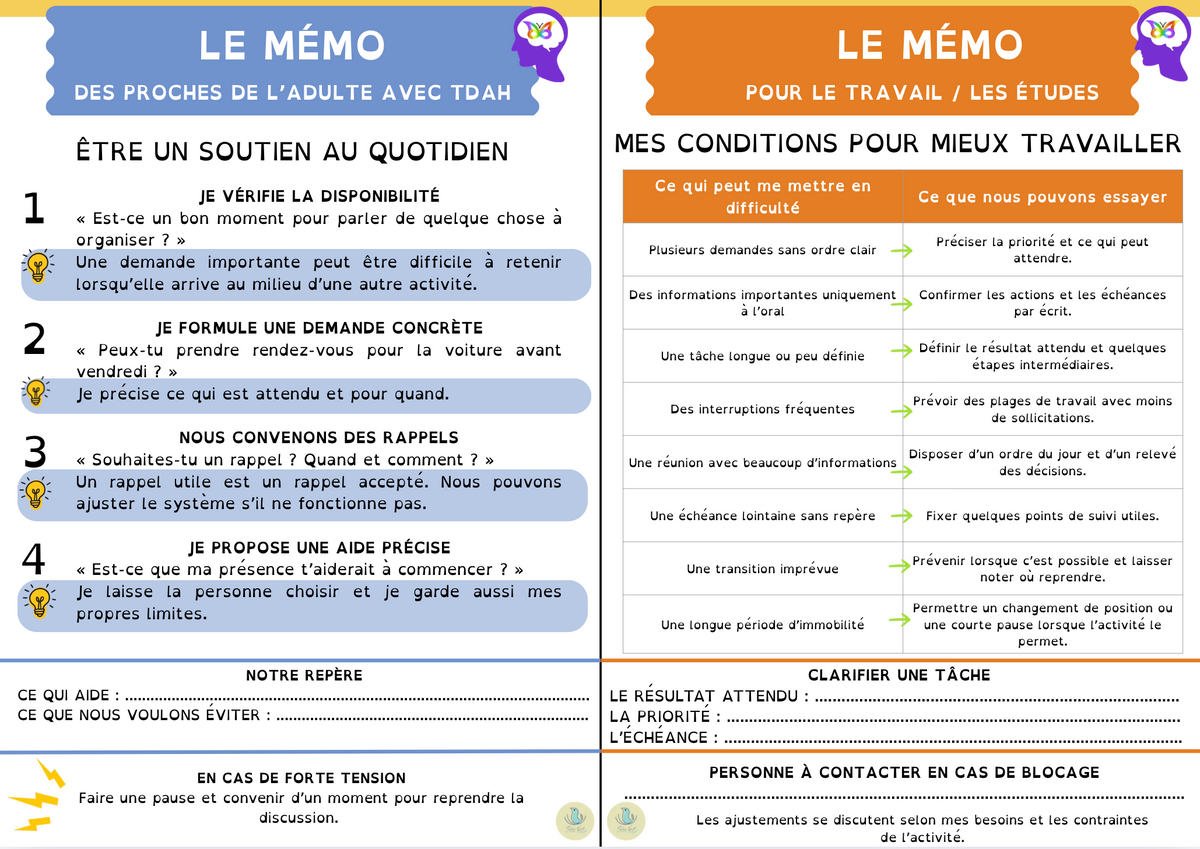 Le TDAH & moi (adulte) — 15 outils pour se comprendre, adapter son quotidien et passer à l’action (PDF à imprimer)