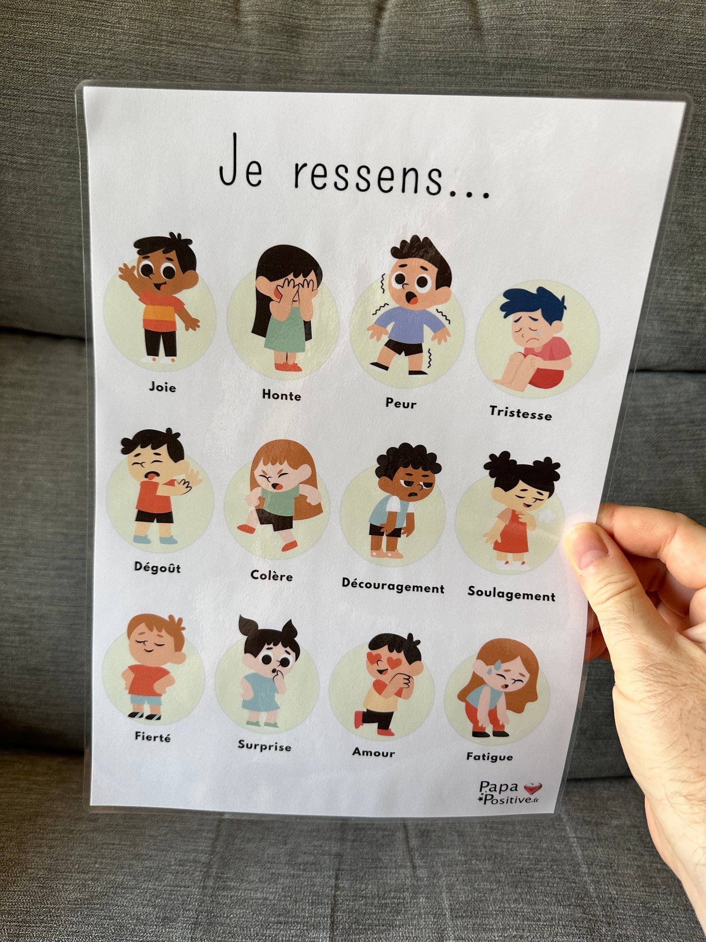 Une affiche pour exprimer les ressentis des enfants (version plastifiée)