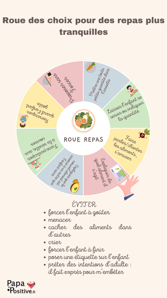 La roue des choix pour des repas apaisés