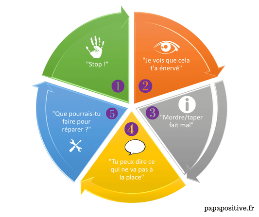 La roue pour agir face à l'agressivité des enfants