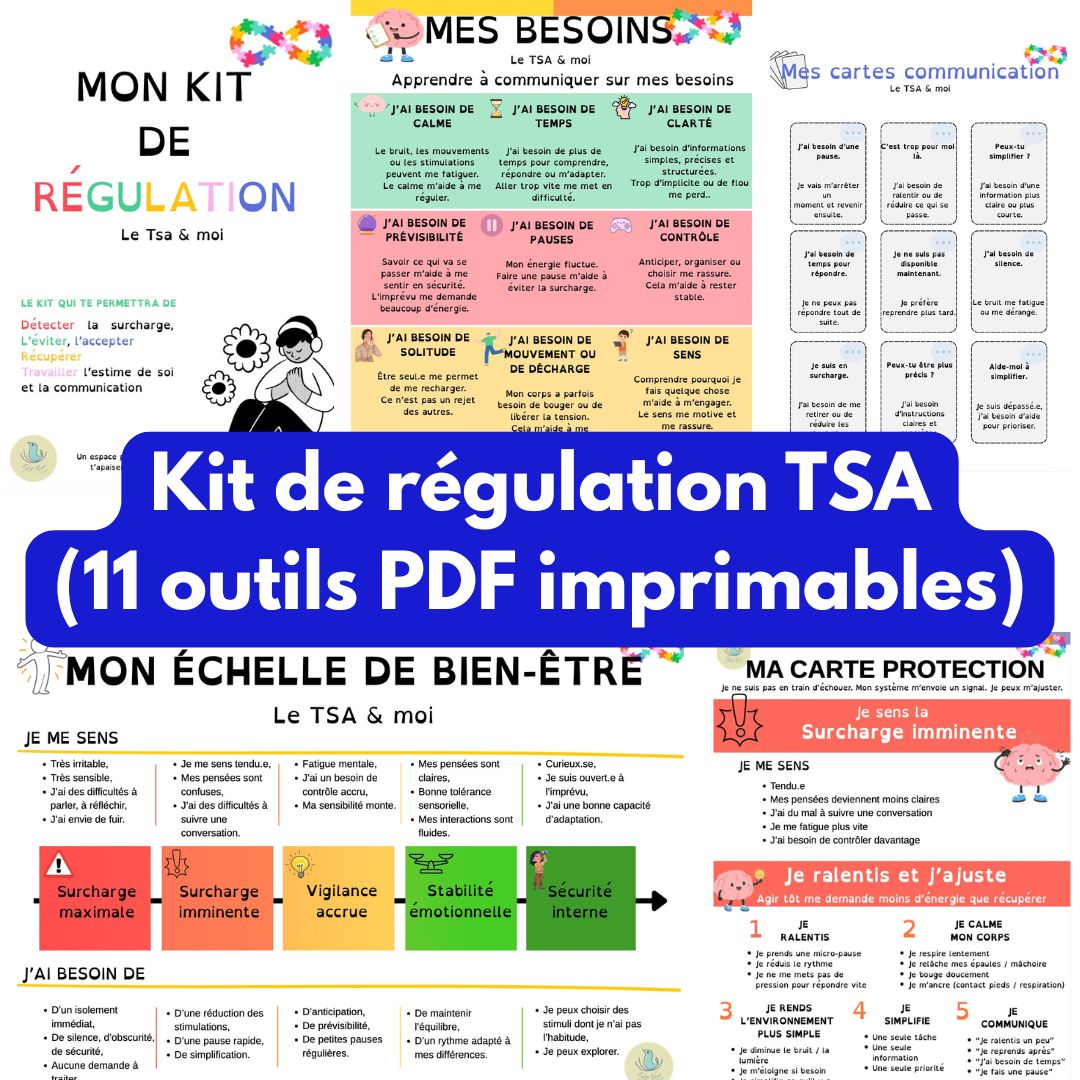 Kit de régulation TSA — 11 outils PDF imprimables
